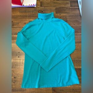 Time and Tru Turquoise Turtleneck Top